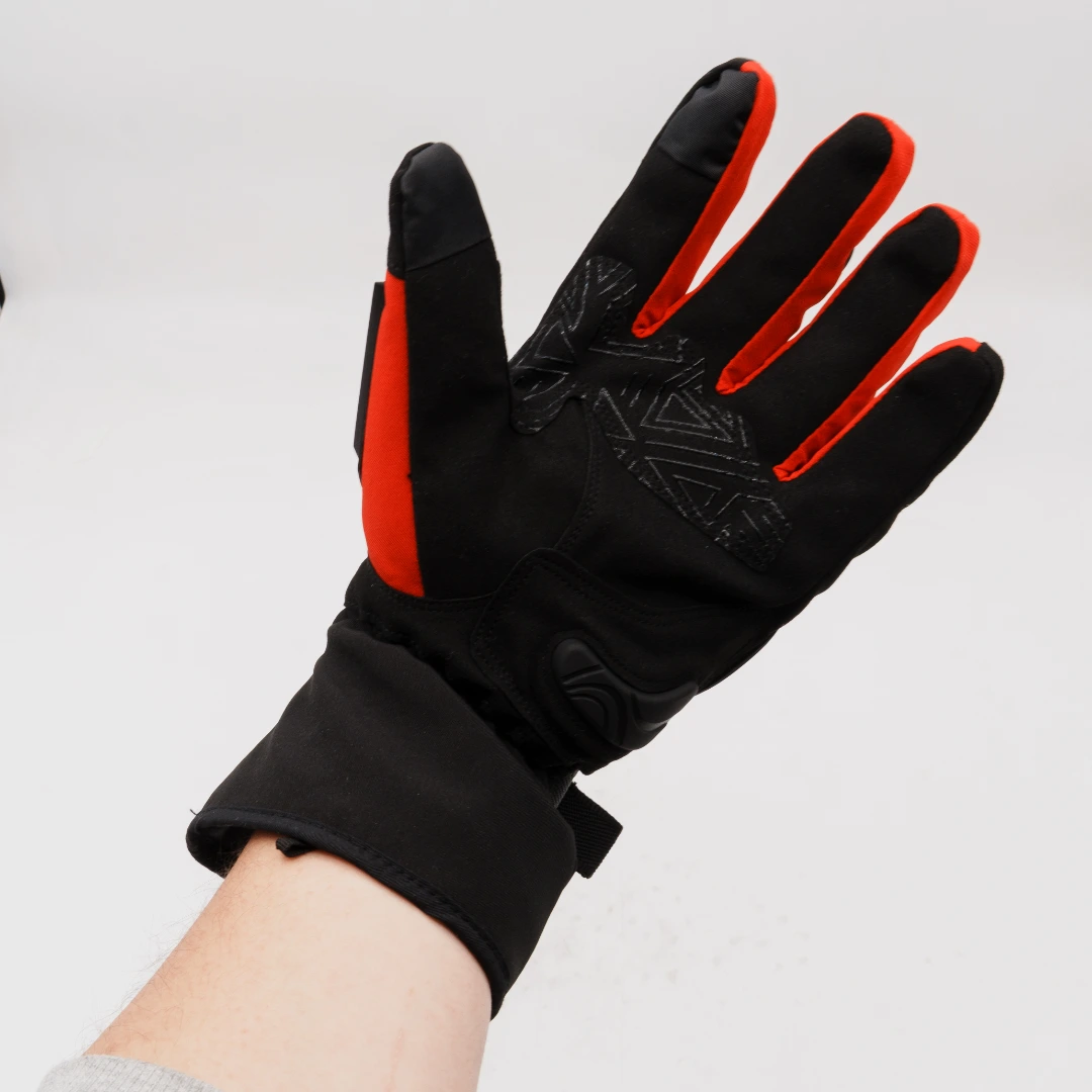 GUANTES,CABALLERO,NEGRO Y ROJO
