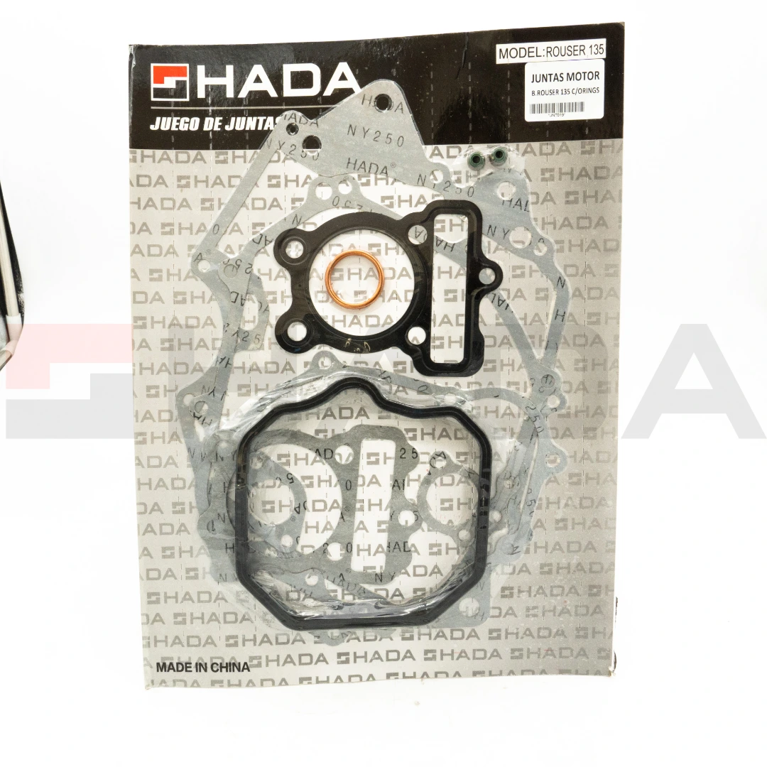 JUNTAS DE MOTOR B.ROUSER 135 C/ORINGS Y JUNTA DE TAPA DE VALVULA