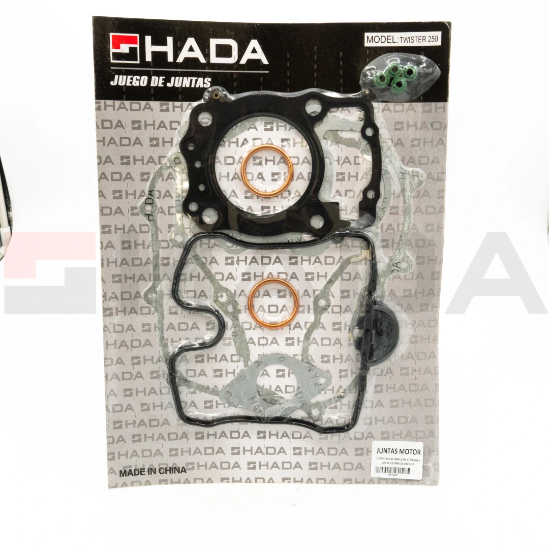 JUNTAS DE MOTOR H.TWISTER 250 INYECCION C/ORINGS Y JUNTA DE TAPA DE VALVULA