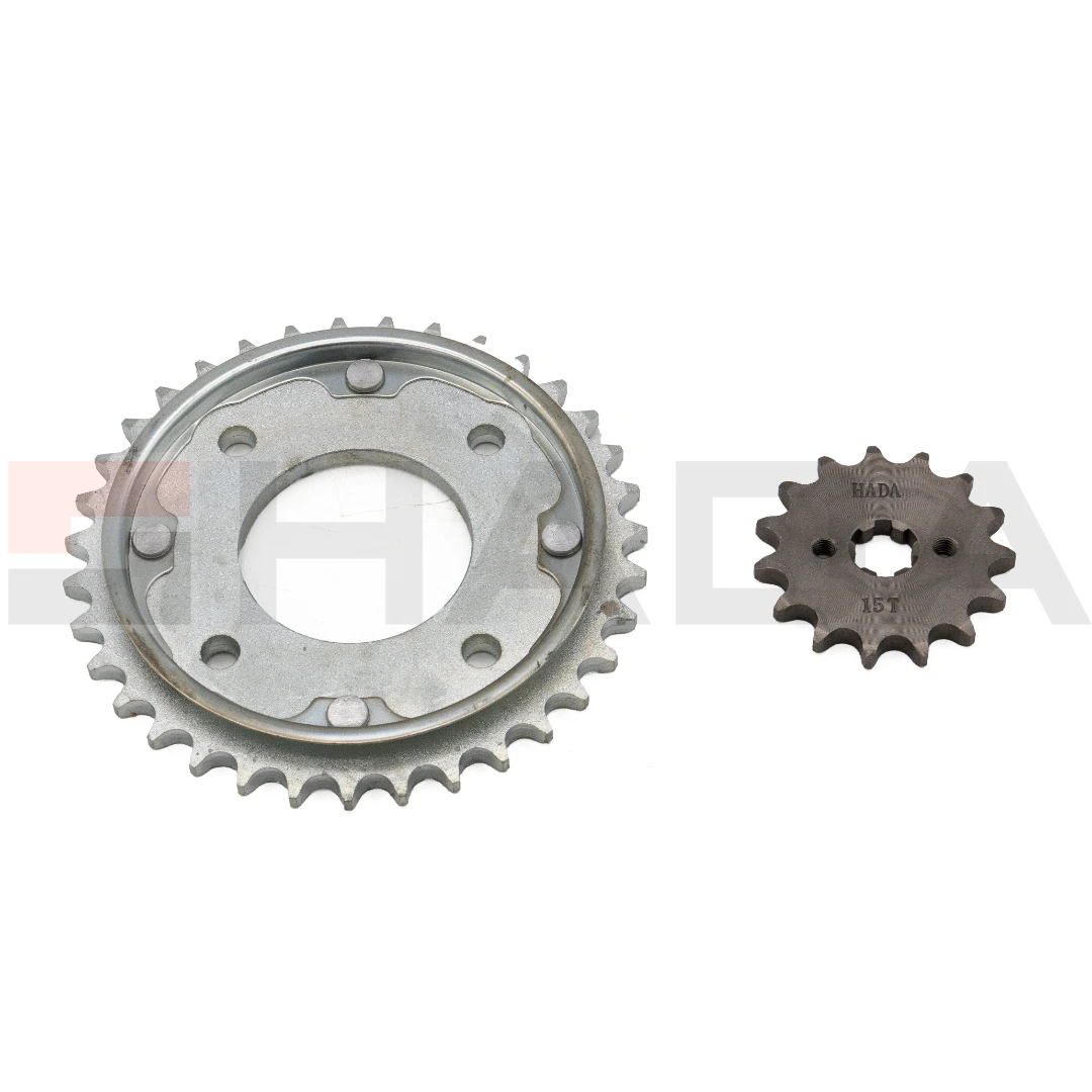 KIT CORONA Y PIÑON H.H.C100 BIZ 428-35T/15T C/PROTECTOR