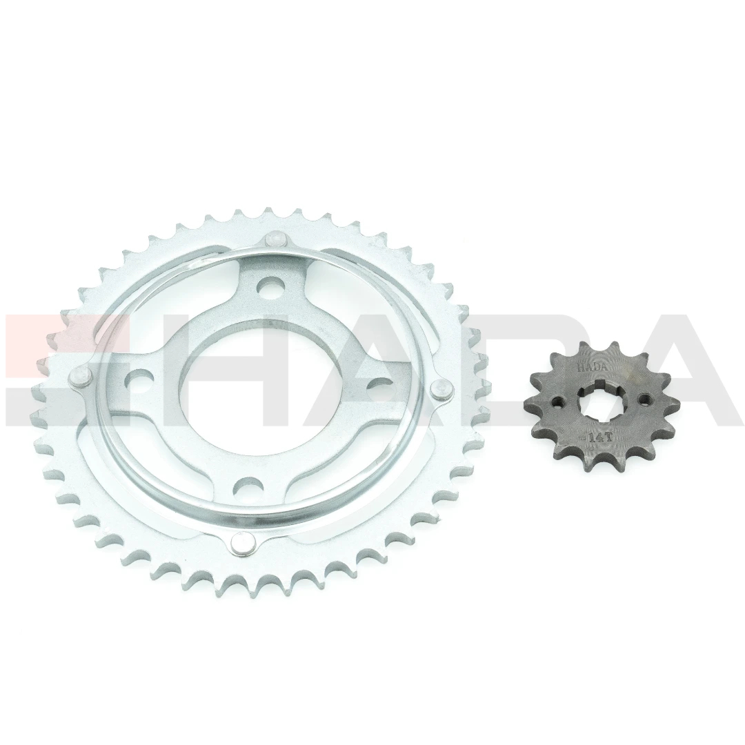 KIT CORONA Y PIÑON H.TITAN 2000 FAN 428-44T/14T C/PROTECTOR