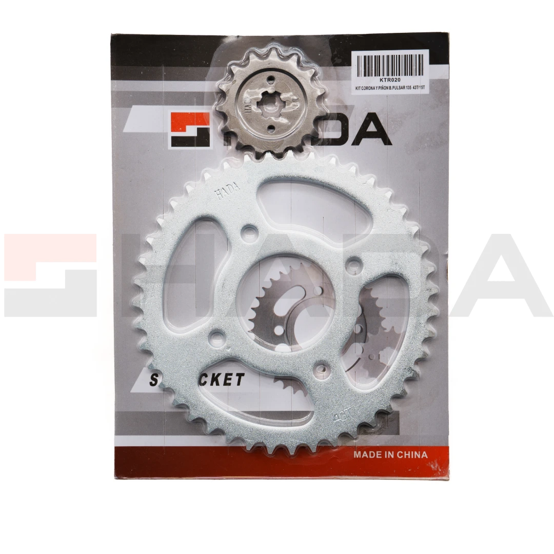 KIT CORONA Y PIÑON PULSAR 135  428-43T/15T