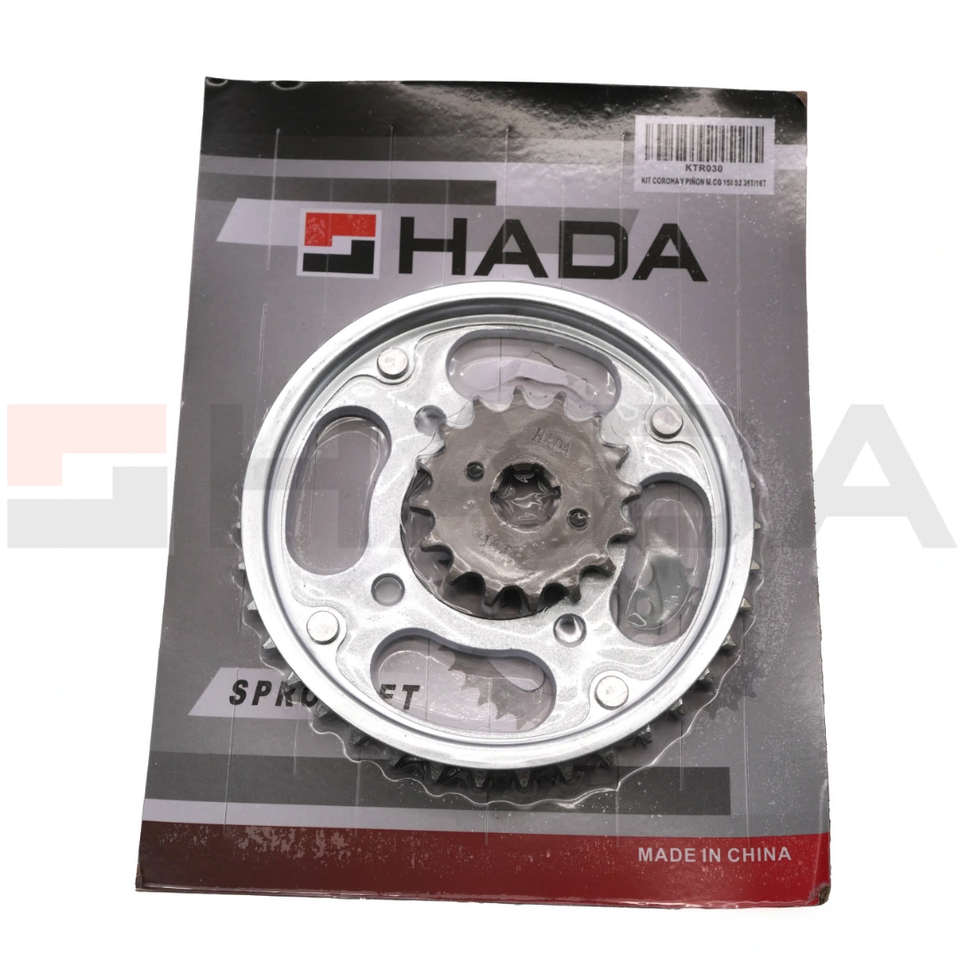 KIT CORONA Y PIÑON M.CG 150 S2 428-38T/16T