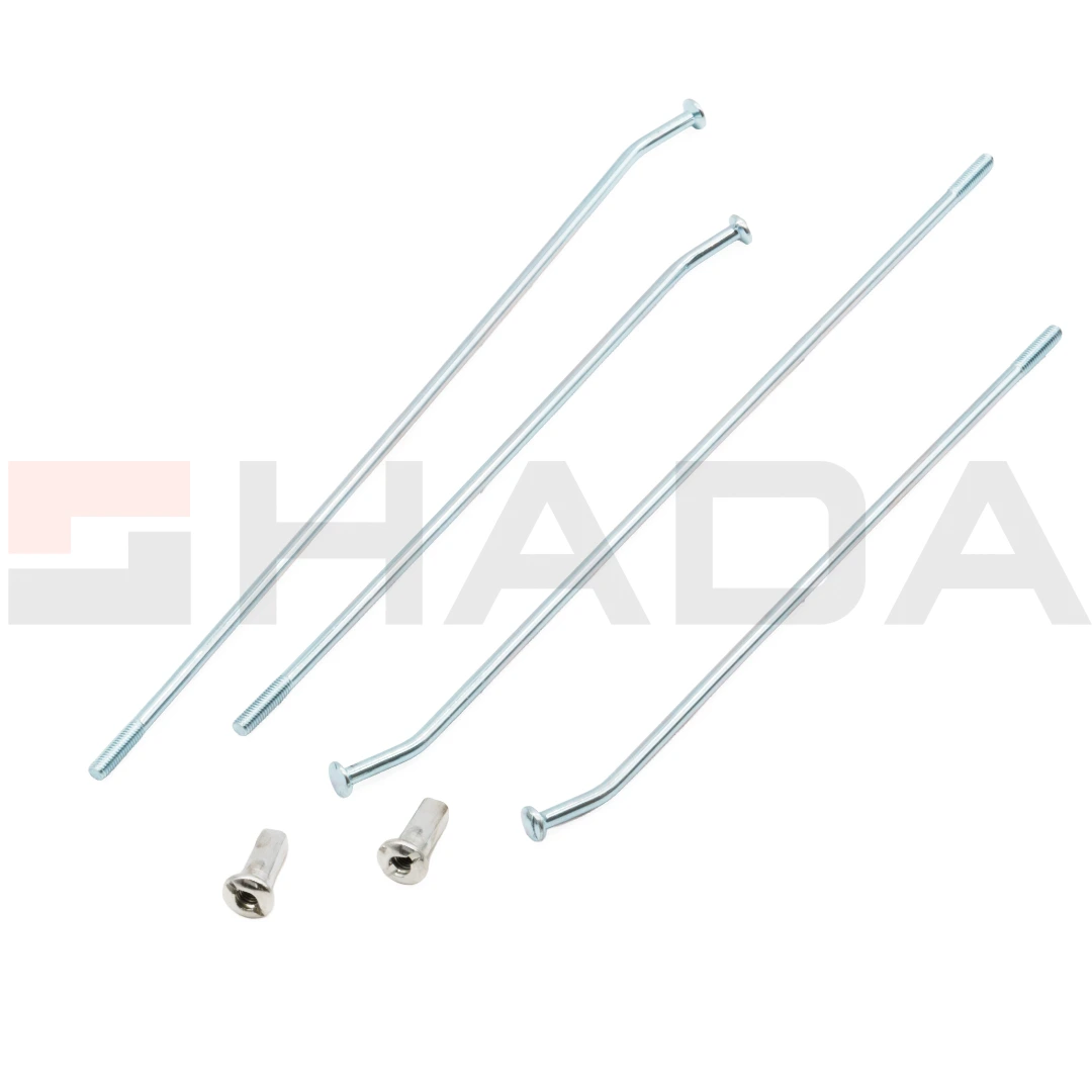 SET RAYOS C/NIPLE TRAS. XR 250 TORNADO 158 X 3.5*18 / 204 X 3.5*18