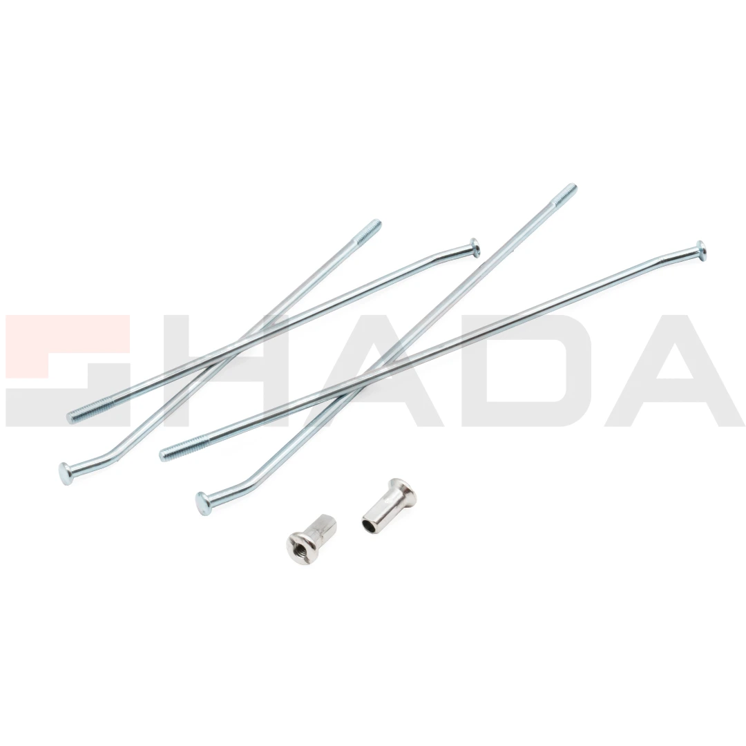 SET RAYOS C/NIPLE TRAS. XR 250 TORNADO 158 X 4*18 / 204 X 4*18