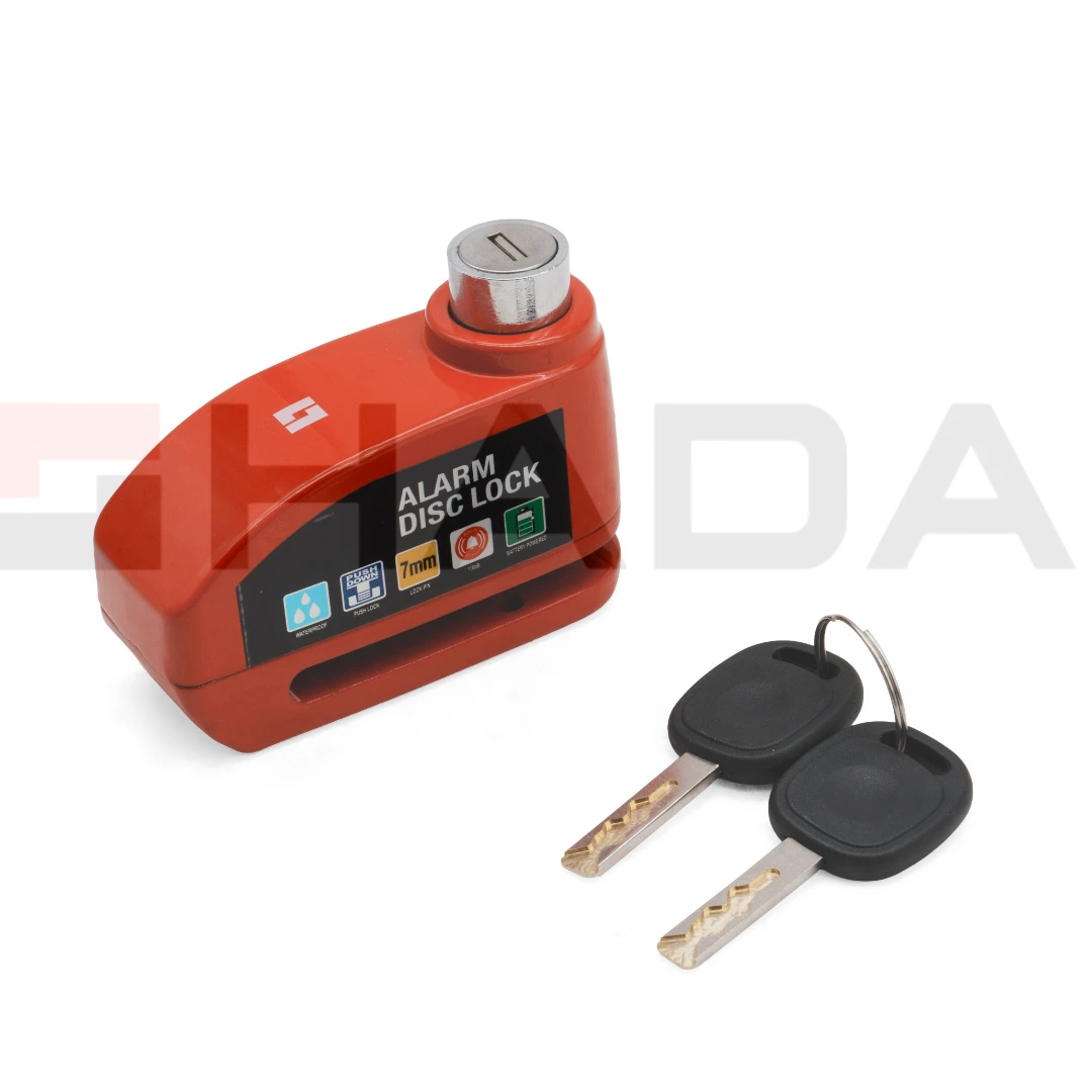 Traba discos de 7 mm con alarma,  llaves plana