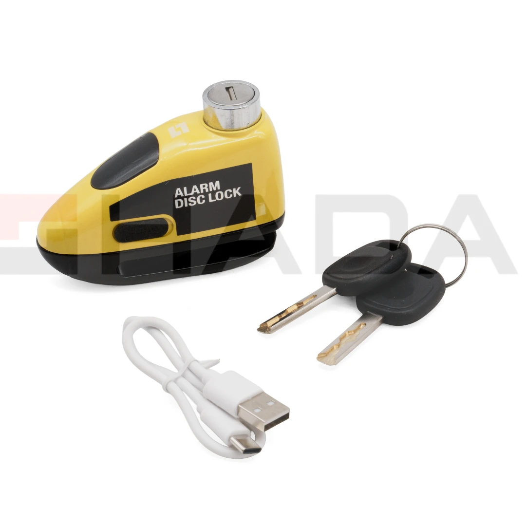 Traba discos de 8 mm con alarma,  llaves plana, pila regarcable